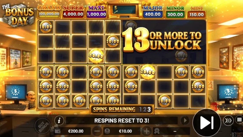 The Bonus Day - bonus gameplay screen