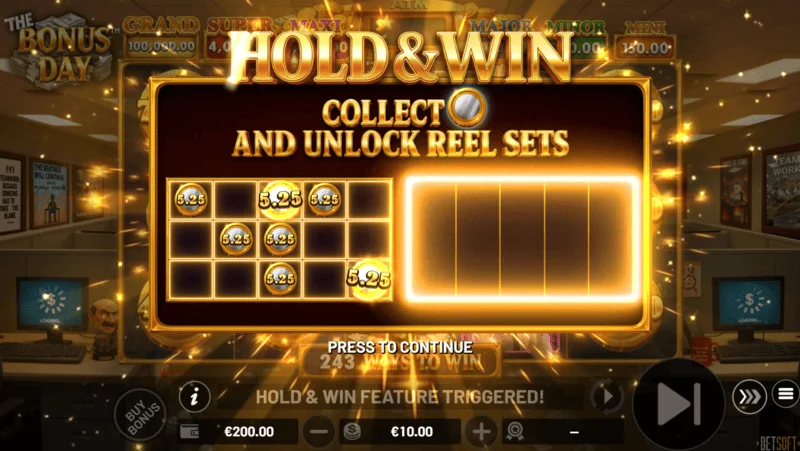 The Bonus Day - Hold & Win money round