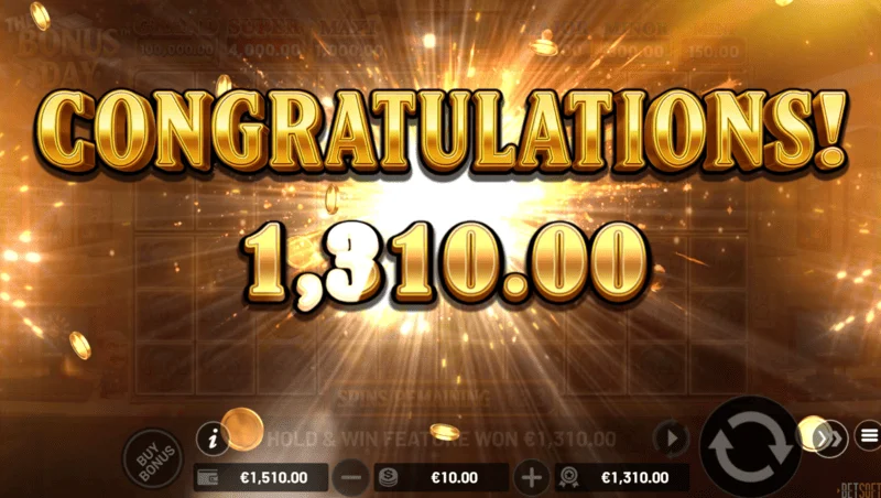 The Bonus Day - total round win